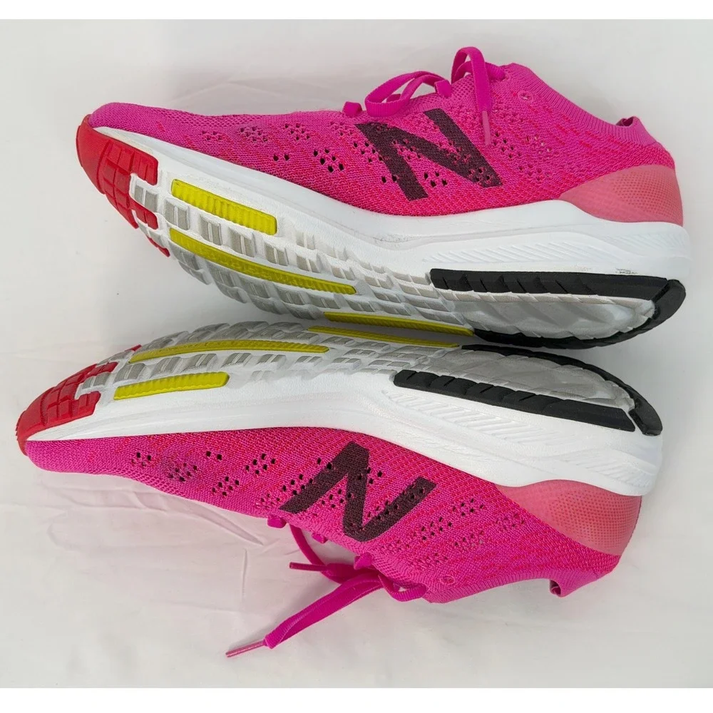 New Balance 890v7 Pink Knit Running Shoes W890PO7 11 Athletic Sneakers 14-07